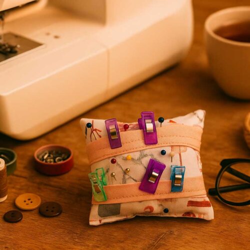 Nadelkissen mit Klipphalterung