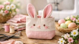 Osterbeutel ohne Reißverschluß nähen